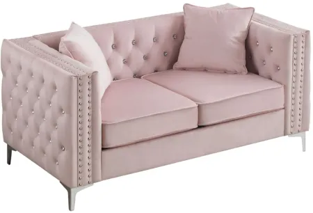 Paige Loveseat in Pink by Glory Furniture