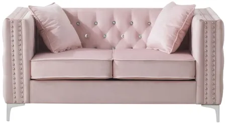 Paige Loveseat in Pink by Glory Furniture