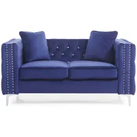Paige Loveseat in Blue by Glory Furniture