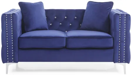 Paige Loveseat in Blue by Glory Furniture