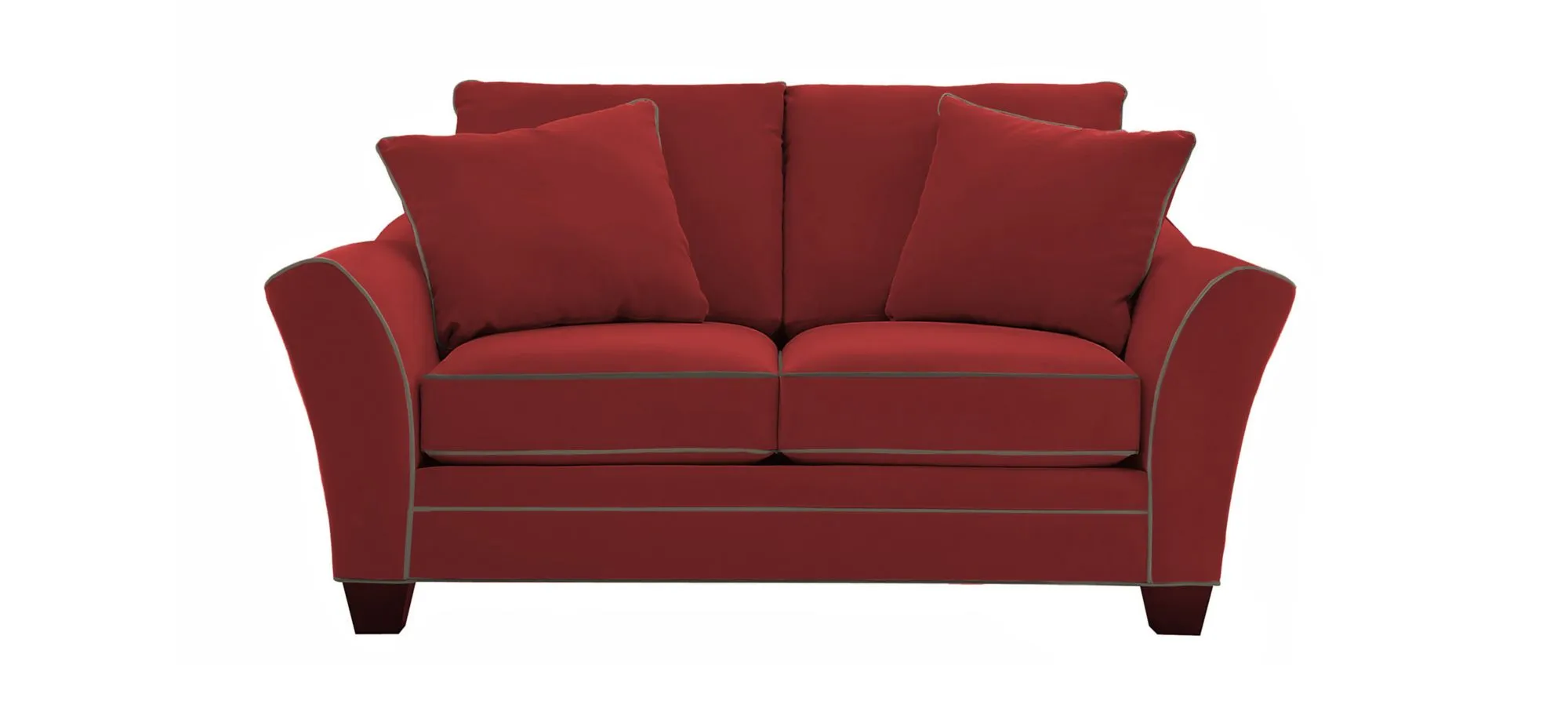 Briarwood Loveseat in Suede So Soft Cardinal/Mineral by H.M. Richards
