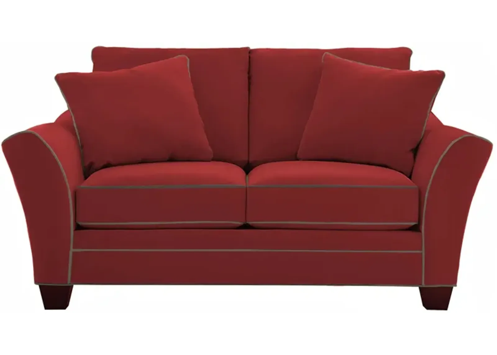 Briarwood Loveseat in Suede So Soft Cardinal/Mineral by H.M. Richards