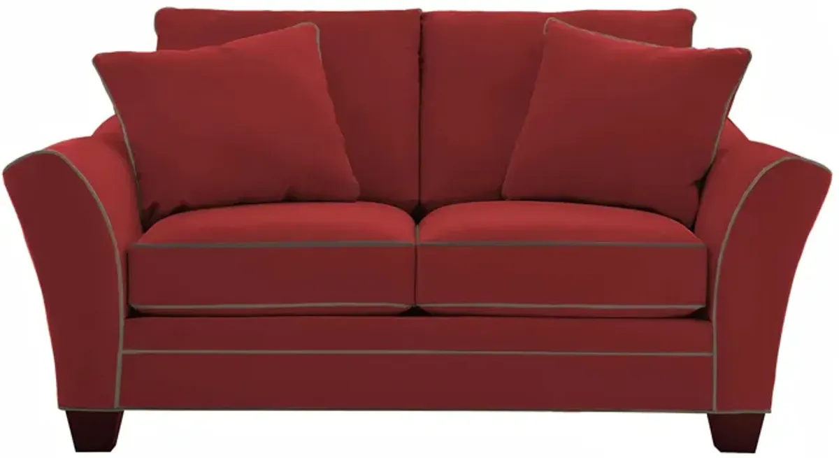 Briarwood Loveseat in Suede So Soft Cardinal/Mineral by H.M. Richards