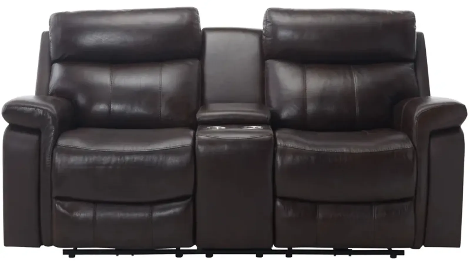 Xander Leather Power Console Loveseat