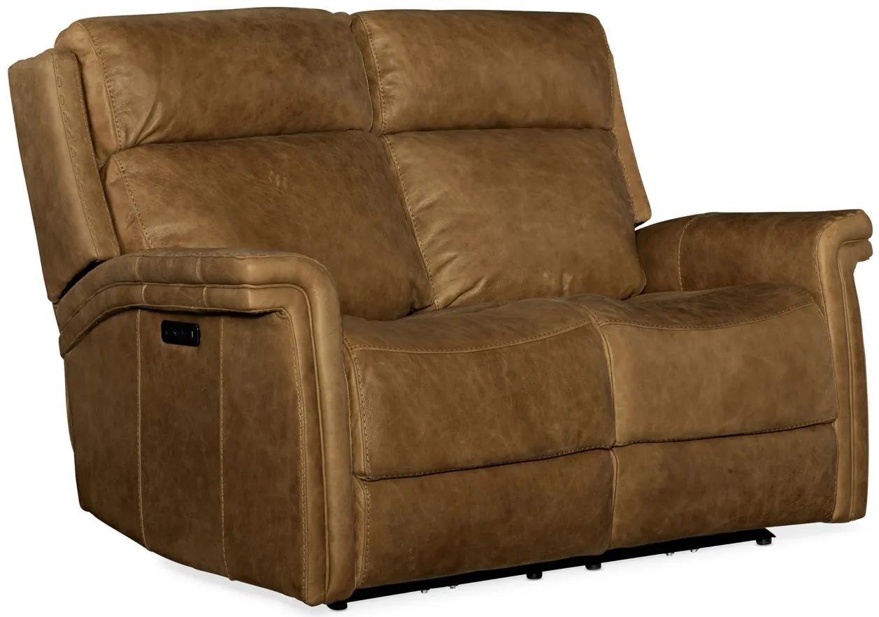 Poise Power Recliner Loveseat in Brown by Hooker Furniture