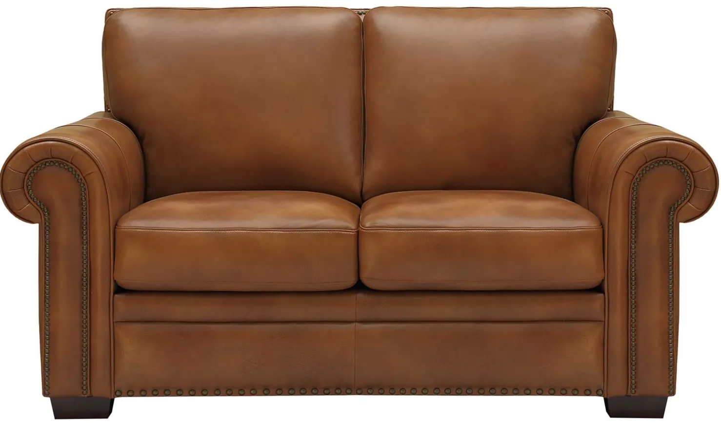 Rocco Leather Loveseat in Tan by GTR Leather Inc