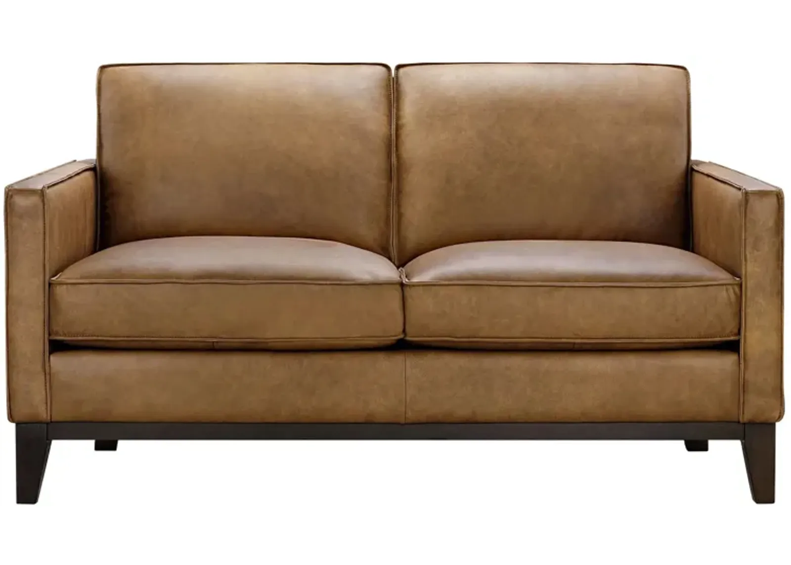 Roscoe Leather Loveseat in Honey by GTR Leather Inc