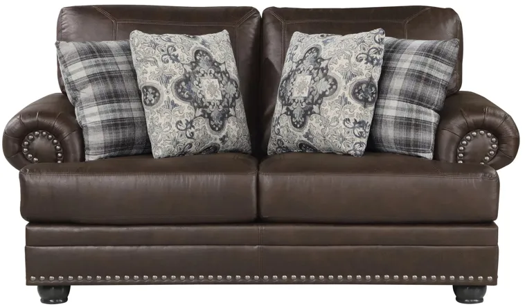 Marina Love Seat in Dark Brown by Homelegance