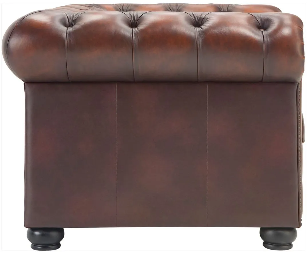 Hutchinson Leather Loveseat in Mainland Dune by Bellanest