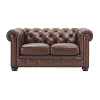 Hutchinson Leather Loveseat in Mainland Dune by Bellanest