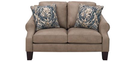 Marlette Leather Loveseat in Taupe by Bellanest