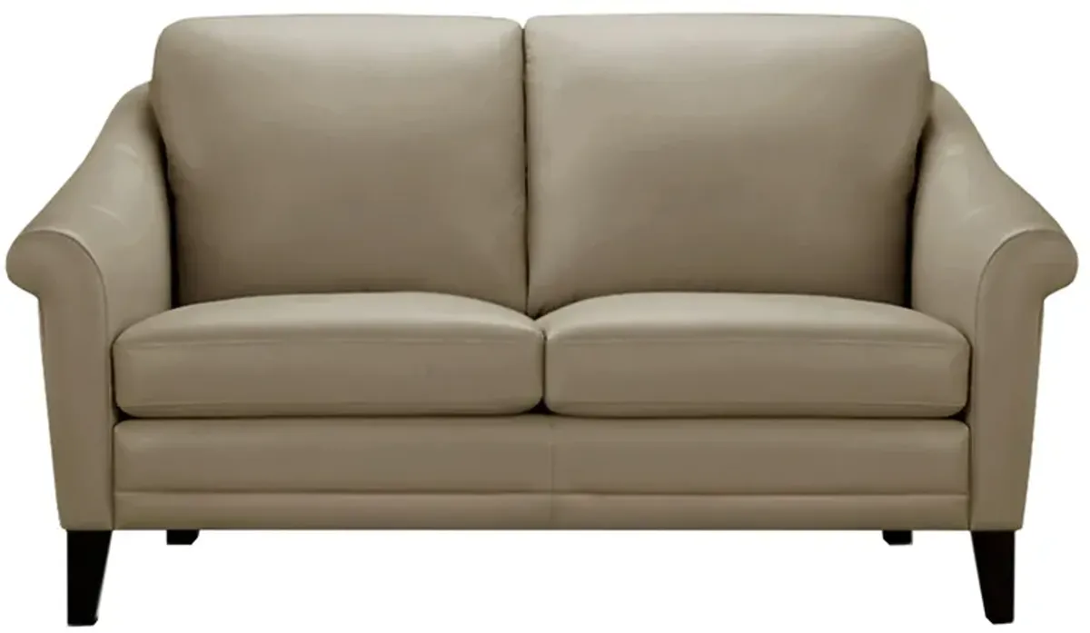 Soler Loveseat in Beige by GTR Leather Inc