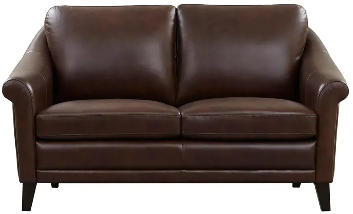 Soler Loveseat in Brown by GTR Leather Inc