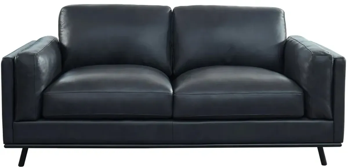 Milano Loveseat in Frontier Charcoal by GTR Leather Inc