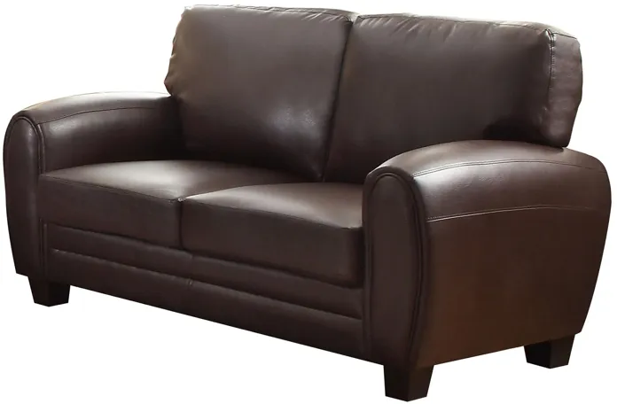 Bianca Loveseat in Dark Brown by Homelegance