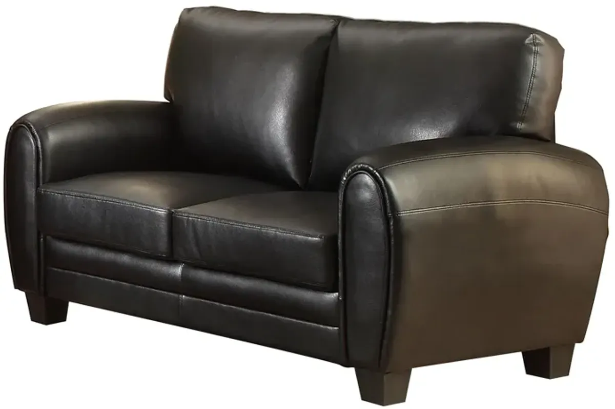 Bianca Loveseat in Black by Homelegance