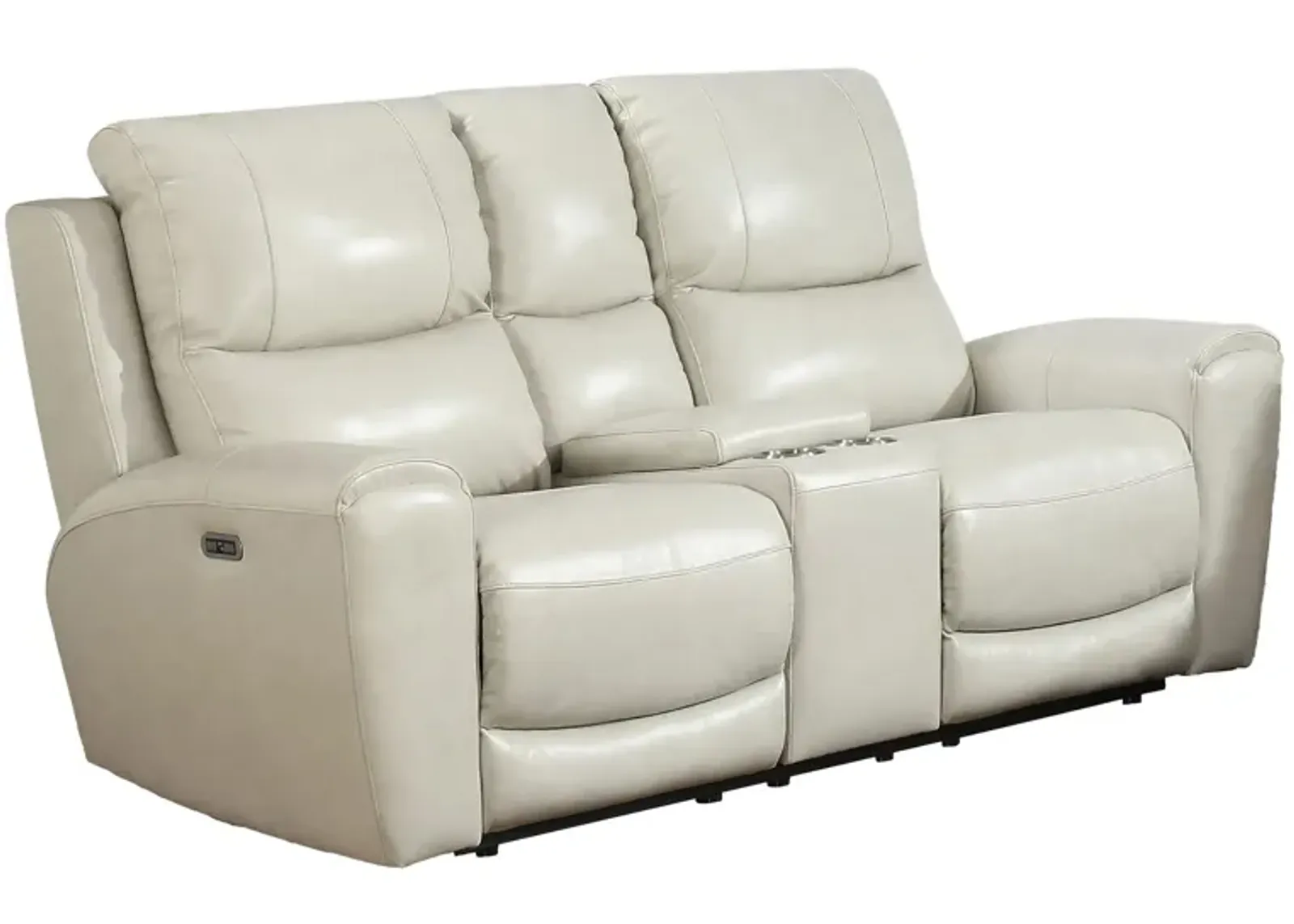 Laurel Power Reclining Console Loveseat in Ivory by Steve Silver Co.