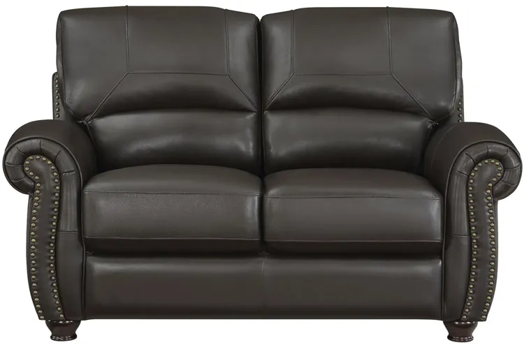 Clifton Love Seat in Dark Brown by Homelegance