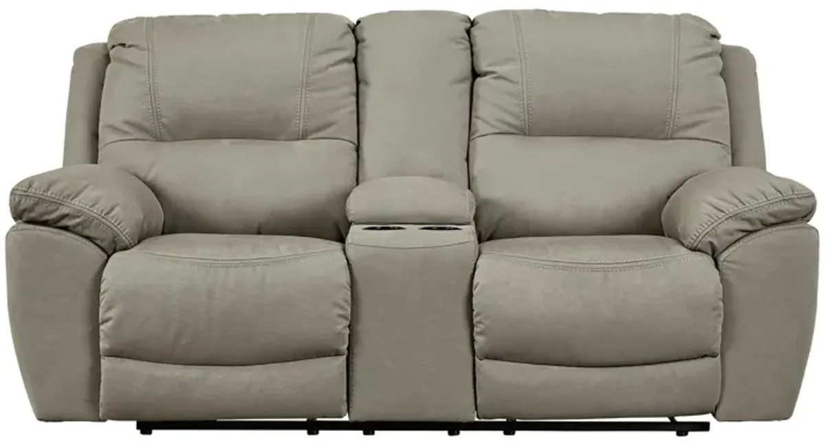 Next-Gen Gaucho Power Reclining Loveseat with Console in Putty by Ashley Furniture