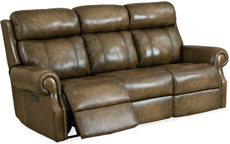 Brooks Power Sofa in Brown by Hooker Furniture