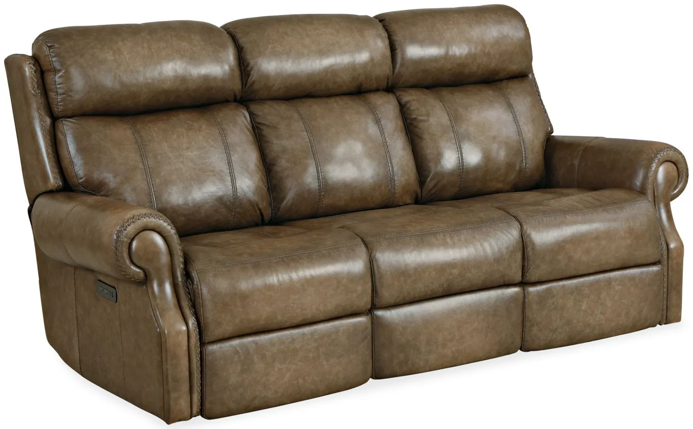 Brooks Power Sofa in Brown by Hooker Furniture