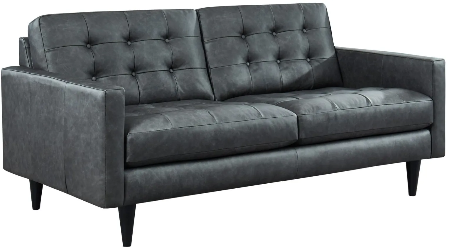 Naples Loveseat in Gray by GTR Leather Inc