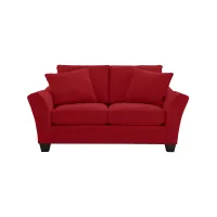 Briarwood Loveseat in Suede So Soft Cardinal by H.M. Richards