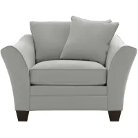 Briarwood Chair in Suede So Soft Platinum by H.M. Richards