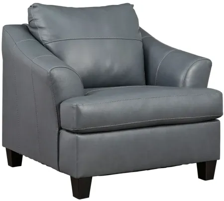 Grant Leather Chair and a Half in Gray by Ashley Furniture