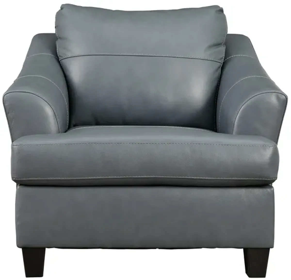 Grant Leather Chair and a Half in Gray by Ashley Furniture