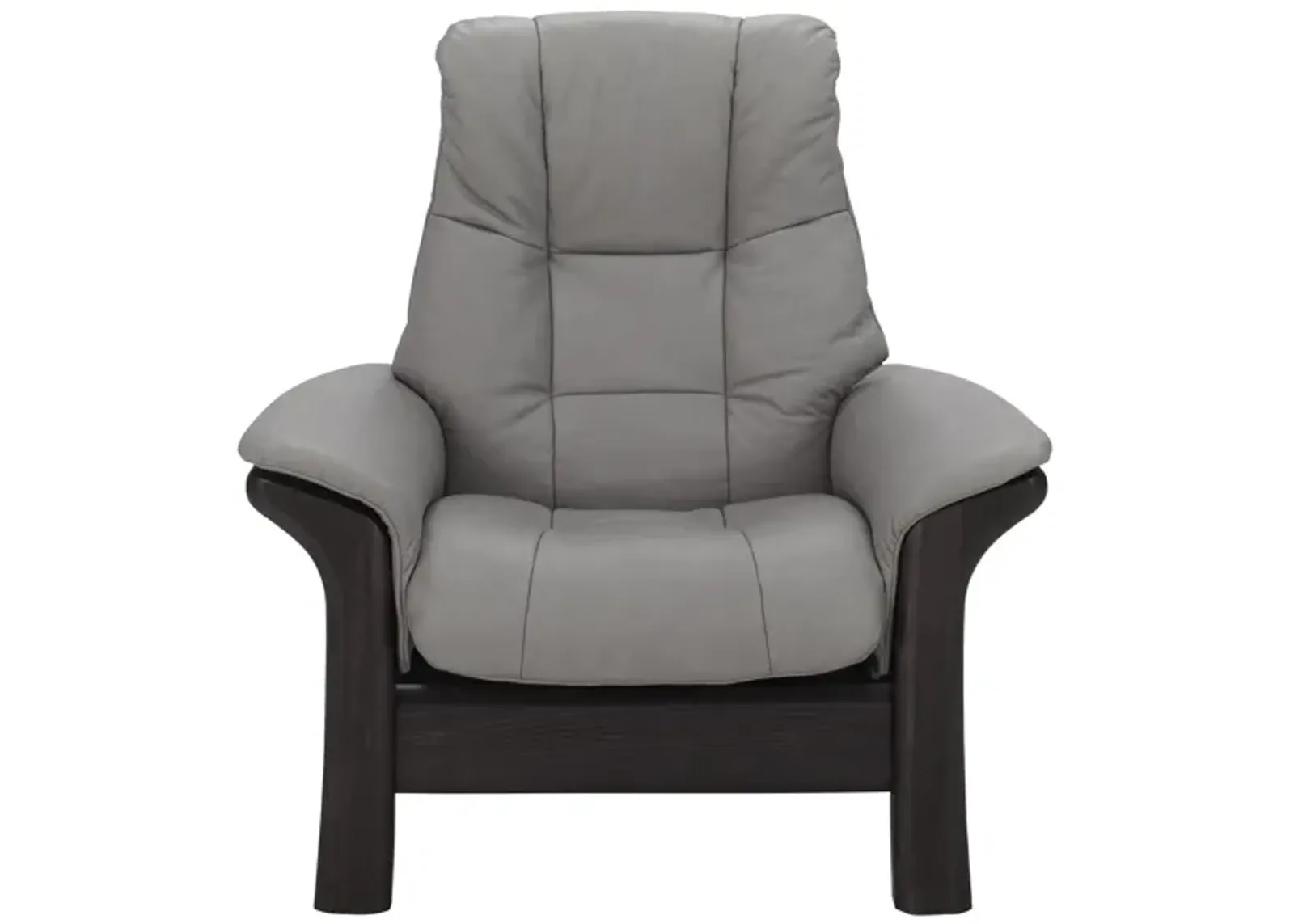 Stressless Windsor Leather Reclining High-Back Chair in Gray by Stressless