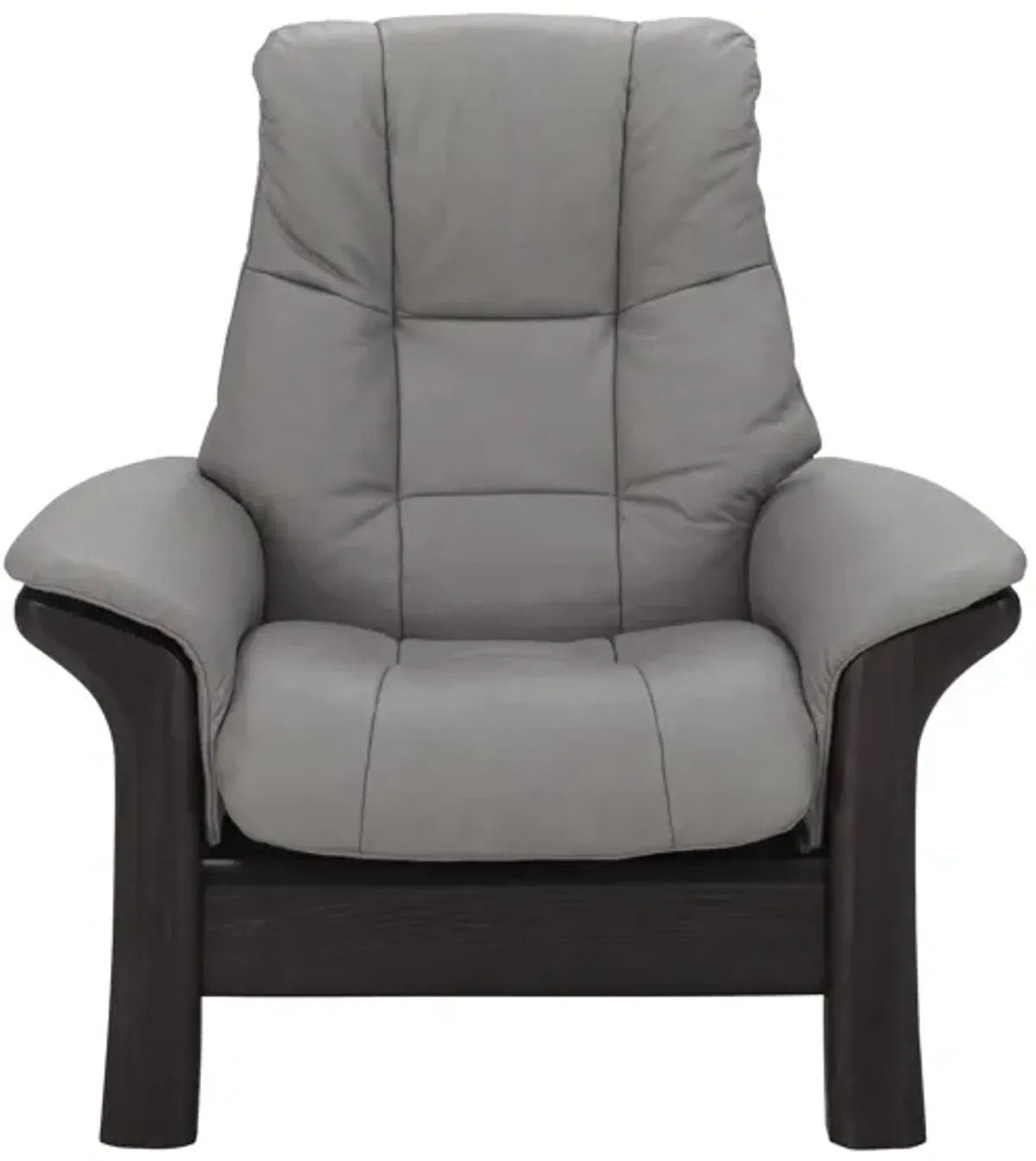 Stressless Windsor Leather Reclining High-Back Chair in Gray by Stressless