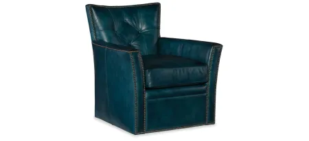 Conner Swivel Club Chair in Blue by Hooker Furniture