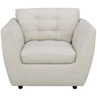 Damar Leather Chair in White by Chateau D'Ax
