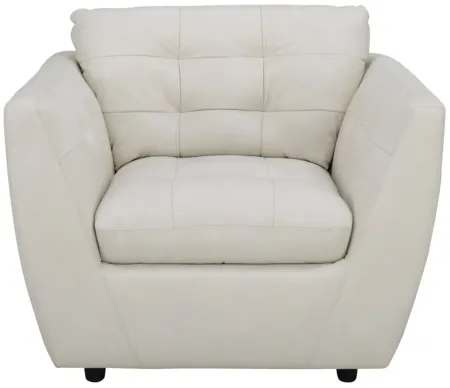 Damar Leather Chair in White by Chateau D'Ax
