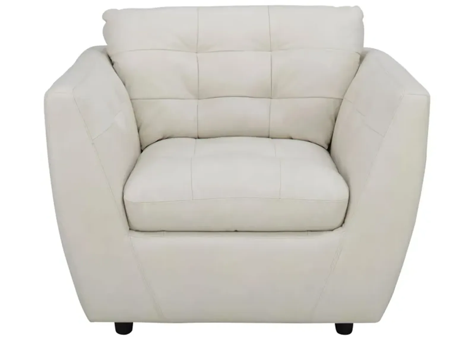 Damar Leather Chair in White by Chateau D'Ax