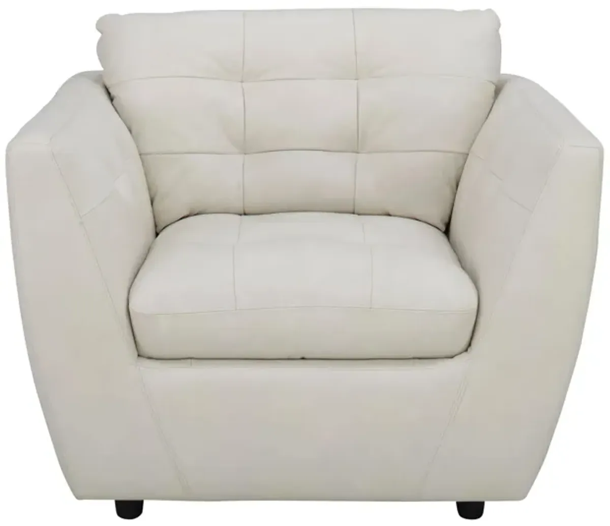 Damar Leather Chair in White by Chateau D'Ax