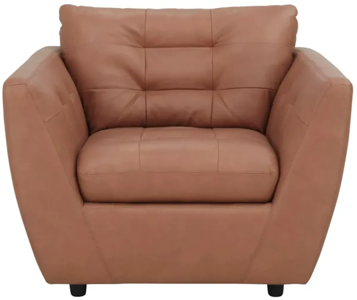 Damar Leather Chair in Brown by Chateau D'Ax