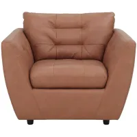 Damar Leather Chair in Brown by Chateau D'Ax