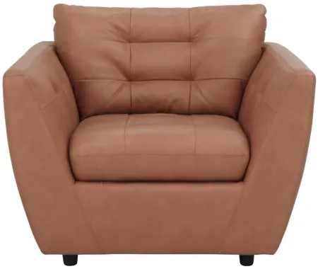 Damar Leather Chair in Brown by Chateau D'Ax