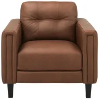Salerno Leather Chair in Brown by Chateau D'Ax