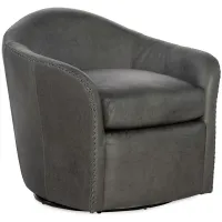 Roper Swivel Club Chair in Big Top Blue Steel by Hooker Furniture