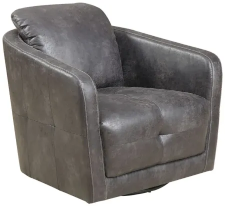 Blakely Swivel Accent Chair in Gray by Emerald Home Furnishings