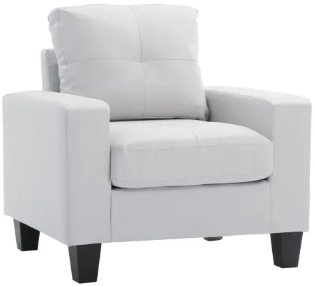 Newbury Club Chair by Glory Furniture in White by Glory Furniture