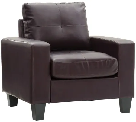 Newbury Club Chair by Glory Furniture in Brown by Glory Furniture
