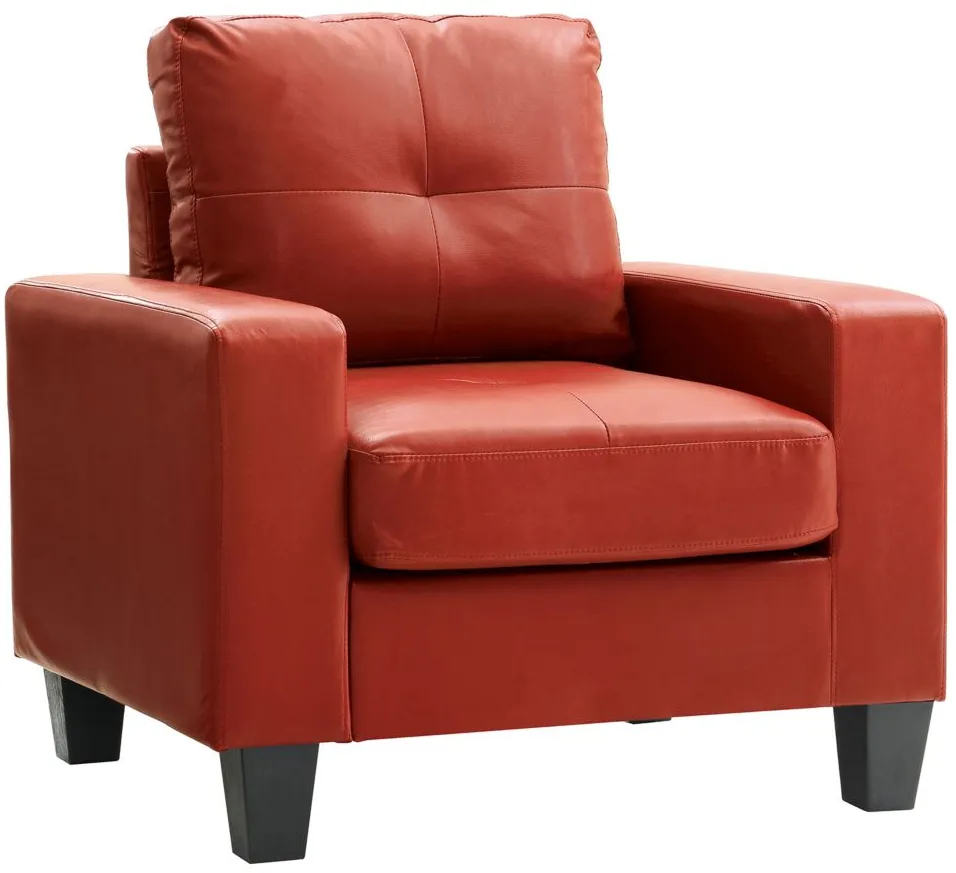 Newbury Club Chair by Glory Furniture in Red by Glory Furniture