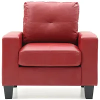 Newbury Club Chair by Glory Furniture in Red by Glory Furniture