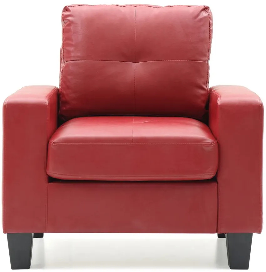 Newbury Club Chair by Glory Furniture in Red by Glory Furniture