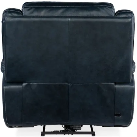 Montel Lay Flat Power Recliner with Power Headrest & Lumbar in Cosmos Cobalt by Hooker Furniture