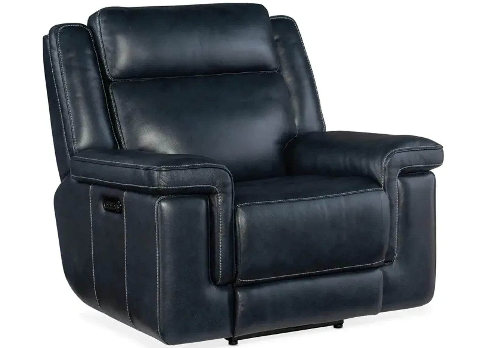 Montel Lay Flat Power Recliner with Power Headrest & Lumbar in Cosmos Cobalt by Hooker Furniture